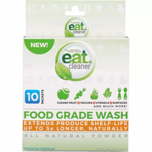 Eat Cleaner, Съедобное средство для очищения, абсолютно натуральный порошок, 10 пакетов, 3,2 унц. (90,72 г)