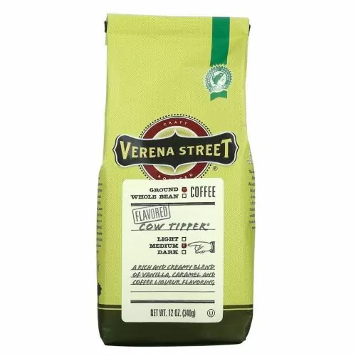 Verena Street, Cow Tipper, молотый кофе, с ароматизатором, средней обжарки, 340 г (12 унций)