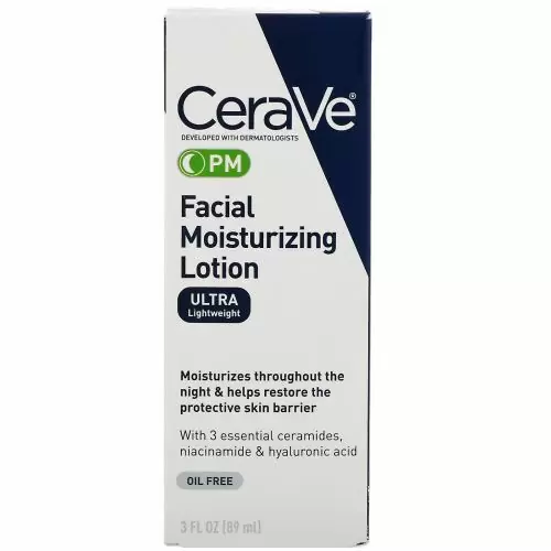 CeraVe, Ночной увлажняющий лосьон для лица, 89 мл (3 жидк. унции)