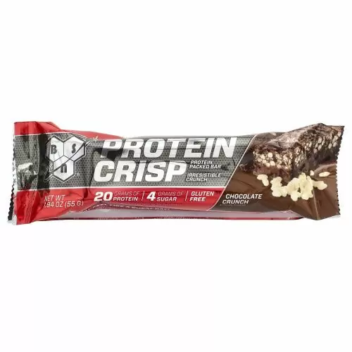 BSN, Протеиновые чипсы, шоколадный хрустящий вкус, 12 батончиков, 2,01 унц. (57 г) каждый