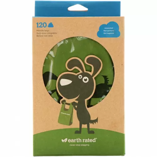 Earth Rated, Пакетики с ручками, для собачьего помета, с запахом лаванды, 120 пакетиков