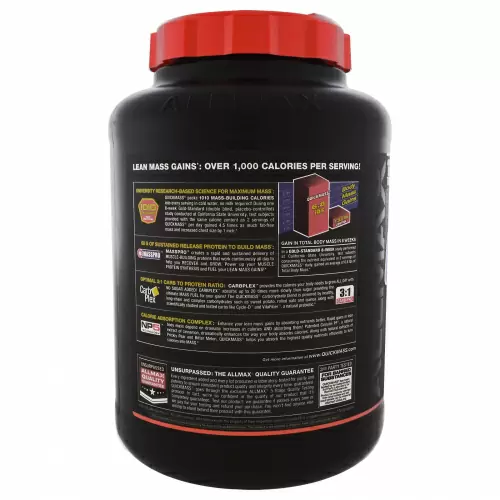 ALLMAX Nutrition, QuickMass, Weight Gainer, Rapid Mass Gain Catalyst, Cookies & Cream, 6 lbs (2.72 kg)