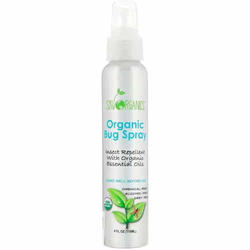 Sky Organics, Органический спрей от насекомых, 4 жидких унции (118 мл)