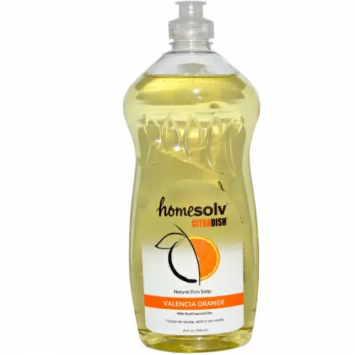 Citra-Solv, Homesolv CitraDish, Натуральное мыло для мытья посуды, Апельсин из Валенсии, 25 жидких унций (739 мл)