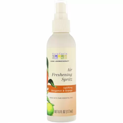 Aura Cacia, Ароматизатор воздуха с бодрящим ароматом бергамота и апельсина, 6 жидких унций (177 мл)
