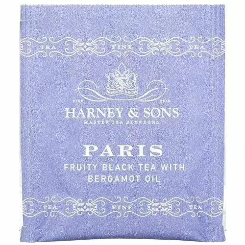 Harney & Sons, Paris, Черный фруктовый чай с бергамотом, 50 чайных пакетиков, 3,17 унции (90 г)