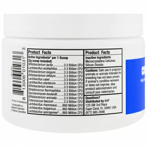 Dr. Mercola, Комплексные пробиотики, для кошек и собак, 3,17 унц. (90 г)