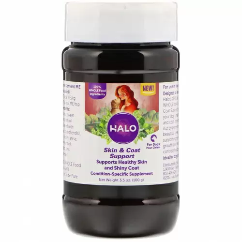 Halo, Улучшение кожи и шерсти, для собак, 3,5 унции (100 г)