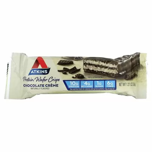 Atkins, Белковые Вафли Хрустящая Закуска Шоколадный Крем 5 батончиков