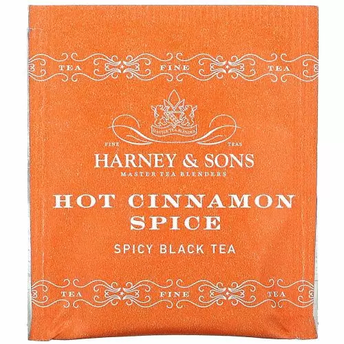 Harney & Sons, Пряный черный чай, горячая корица, 50 чайных пакетиков, 90 г (3,17 унции)