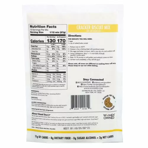Good Dee's, Низкоуглеводная смесь для выпечки, смесь крекеров и печенья, 267 г (9,4 унции)