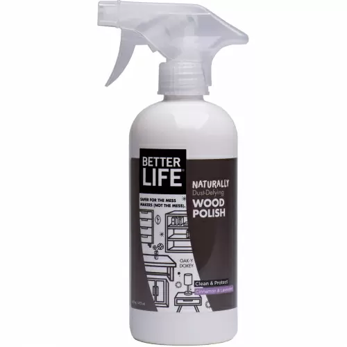 Better Life, Натуральный пылеотталкивающий полироль для деревянных поверхностей, корица и лаванда, 16 унций (473 мл)