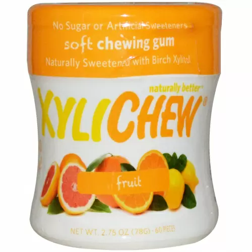 Xylichew, Жевательная резинка Xylichew, с натуральным березовым ксилитом, фруктовый вкус, 60 шт