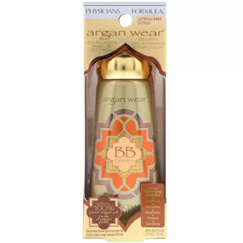 Physicians Formula, Argan Wear, ВВ крем с аргановым маслом, тон светлый/средний, 1.2 жидких унции (35 мл)