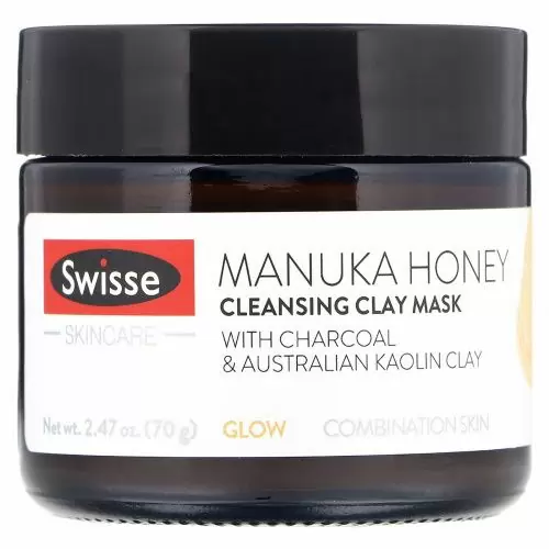 Swisse, Skincare, мед манука, очищающая глиняная маска, 70 г (2,47 унции)