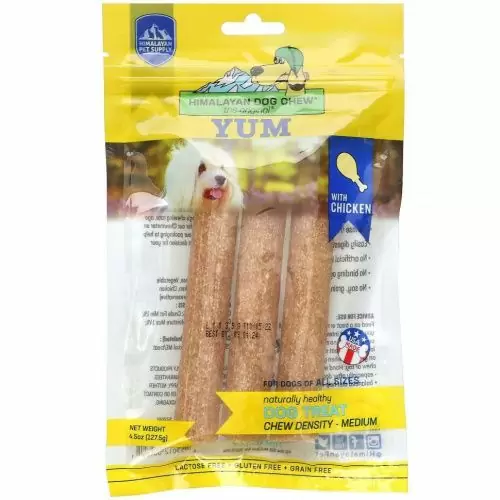 Himalayan Pet Supply, Himalayan Dog Chew, Yum, средний вкус, курица, 127,5 г (4,5 унции)