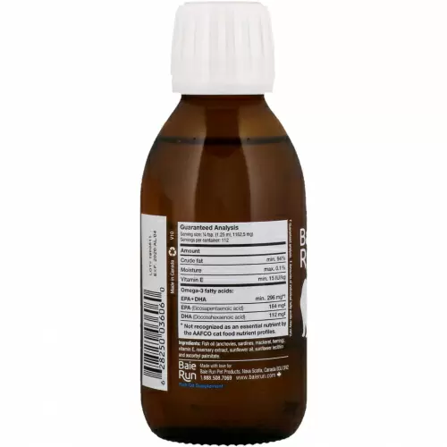 Ascenta, Baie Run, Feline Omega3 Supplement, Ocean Fish Flavor, 4.7 fl oz (140 ml)
