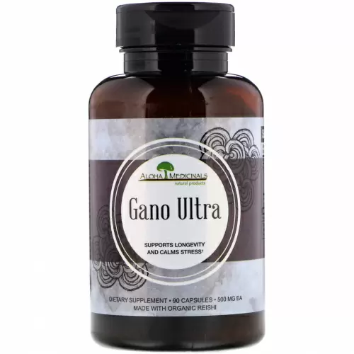 Aloha Medicinals Inc., Gano Ultra, 500 mg, 90 Capsules