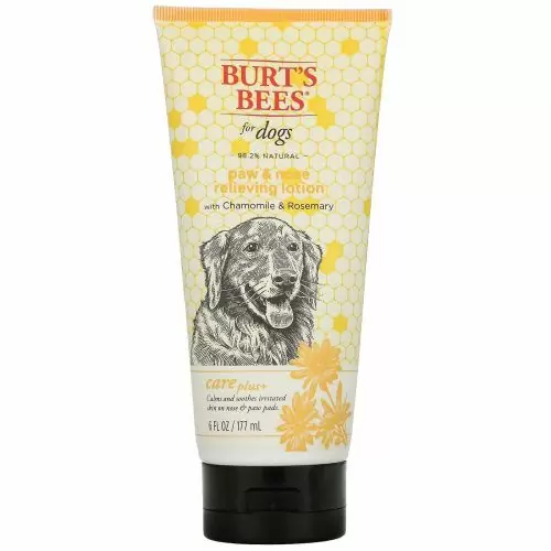Burt's Bees, Care Plus +, лосьон для снятия лапы и носа для собак с ромашкой и розмарином, 177 мл (6 жидк. Унций)