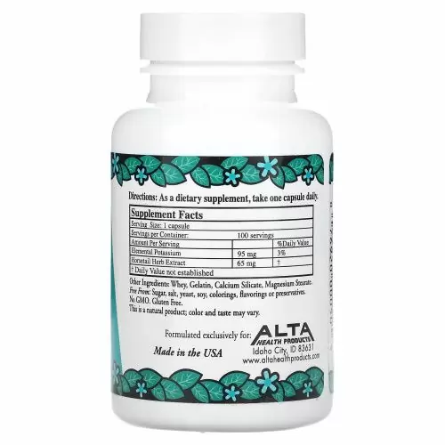 Alta Health, Калия хлорид и кремния диоксид, 100 капсул