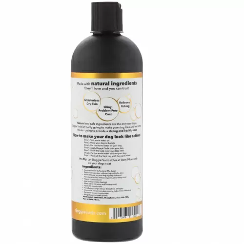 Doggie Sudz, Natural Pet Shampoo, Mango & Neem, 16 fl oz (474 ml)