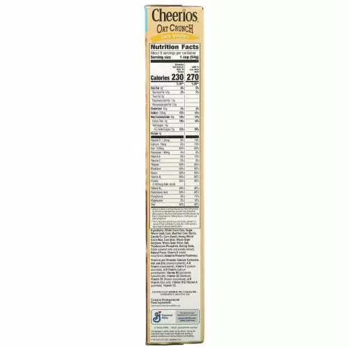 General Mills, Cheerios Oat Crunch, овсяный мёд, 515 г (18,2 унции)