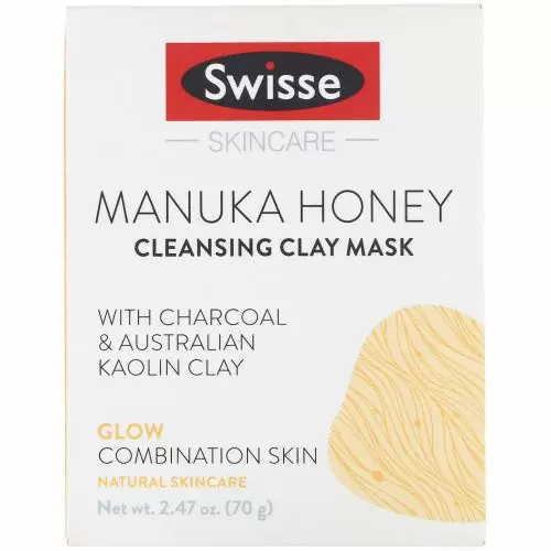 Swisse, Skincare, мед манука, очищающая глиняная маска, 70 г (2,47 унции)