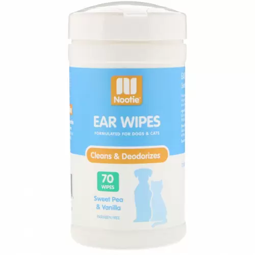 Nootie, Ear Wipes, Sweet Pea & Vanilla, 70 Wipes