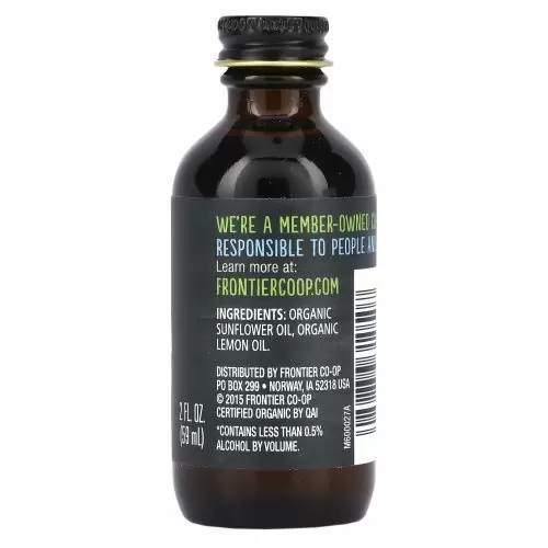 Frontier Natural Products, Органический безалкогольный продукт с лимонным ароматом, 2 жидких унции (59 мл)
