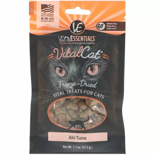 Vital Essentials, Vital Cat, высушенное сублимацией лакомство для кошек, тунец 1,1 унц. (31,2 г)