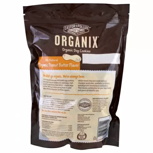 Castor & Pollux, Organix, органическое печенье для собак, с ароматом арахисового масла, 12 унций (340 г)