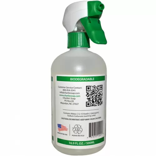 Charlie's Soap, Inc., Спрей-пятновыводитель для нанесения перед стиркой, 16.9 жидких унций (500 мл)