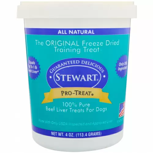 Stewart, Pro-Treat, высушенное сублимацией лакомство для собак, говяжья печень, 4 унц. (113,4 г)