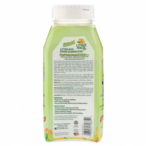 Citrus Magic, Pet, Natural, Litter Box Odor Eliminator, Citrus Scent, 11.2 oz (317 g)