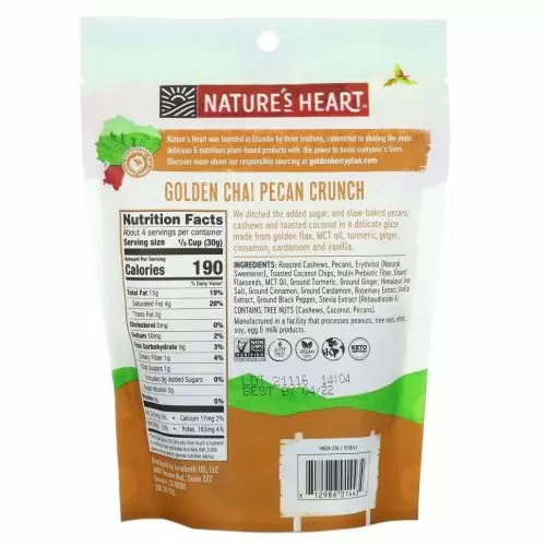 Nature's Heart, Golden Chai Pecan Crunch , 4 oz (113 g)