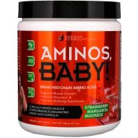 FURIOUS FORMULATIONS, Aminos Baby!, аминокислоты с разветвленной цепью,со вкусом клубничного коктейля, 360 г (12.7 oz)
