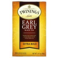 Twinings, "Эрл Грей", черный чай, крепкий, 20 чайных пакетиков, 1,41 унции (40 г)