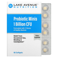 Lake Avenue Nutrition, Пробиотик в мини-таблетках, 2 штамма здоровых бактерий, 1 млрд КОЕ, 90 маленьких мягких таблеток