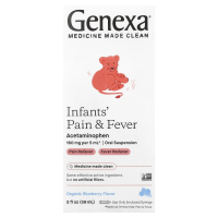 Genexa, Infants 'Pain & Fever, органическая голубика, 59 мл (2 жидк. унц.)