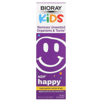 Bioray Inc., NDF "Счастье", выводит нежелательные микроорганизмы и токсины,  для детей, персиковый вкус, 2 жид. унций (60 мл)