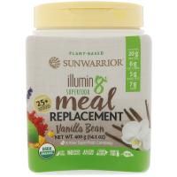 Sunwarrior, Illumin8, растительный органический заменитель еды и чудо-пища, ваниль, 400 г