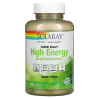 Solaray, Once Daily высокоэнергетические мультивитамины (без железа) 120 вег капсул