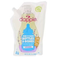Dapple Baby, Запасной наплнитель Eco,  Жидкость для мытья детской бутылочки и посуды, упаковка наполнителя, Лаванда, 34 жидких унций (1005.5 мл)