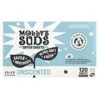 Molly's Suds, Простыни для сушки, без запаха, 120 листов