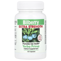 Yerba Prima, Черника с повышенной силой действия (Bilberry Extra Strength), 160 мг, 50 капсул