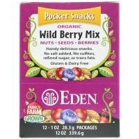 Eden Foods, Карманный перекус: микс из лесных ягод, 12 упаковок, 12 пакетиков по 28.3 г каждый