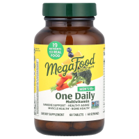 MegaFood, мультивитамины для мужчин старше 55 лет, одна мультивитаминная добавка, 60 таблеток