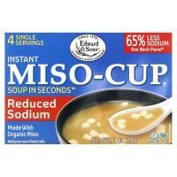 Edward & Sons, Edward & Sons, Miso-Cup, Reduced Sodium Soup, 4 Single Serving Envelopes, 7.2 g Each