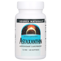Source Naturals, Астаксантин, 12 мг, 60 мягких желатиновых капсул
