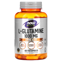 Now Foods, L-глутамин, двойная сила, 1000 мг, 120 капсул